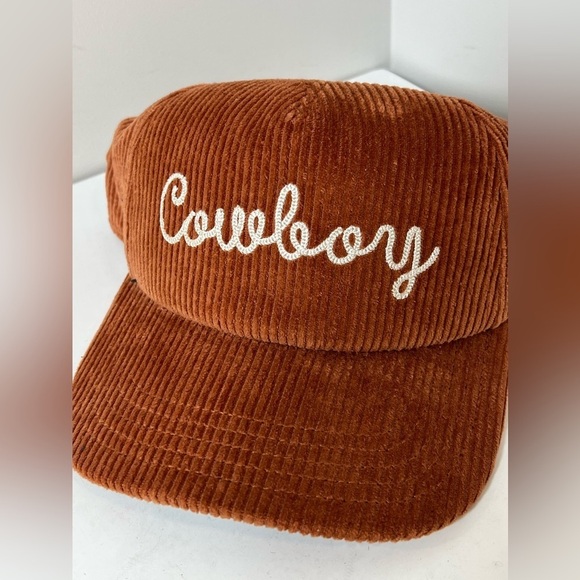 Brand New American Needle Brown Cordoroy Cowboy Cursive Script Hat - Picture 4 of 7